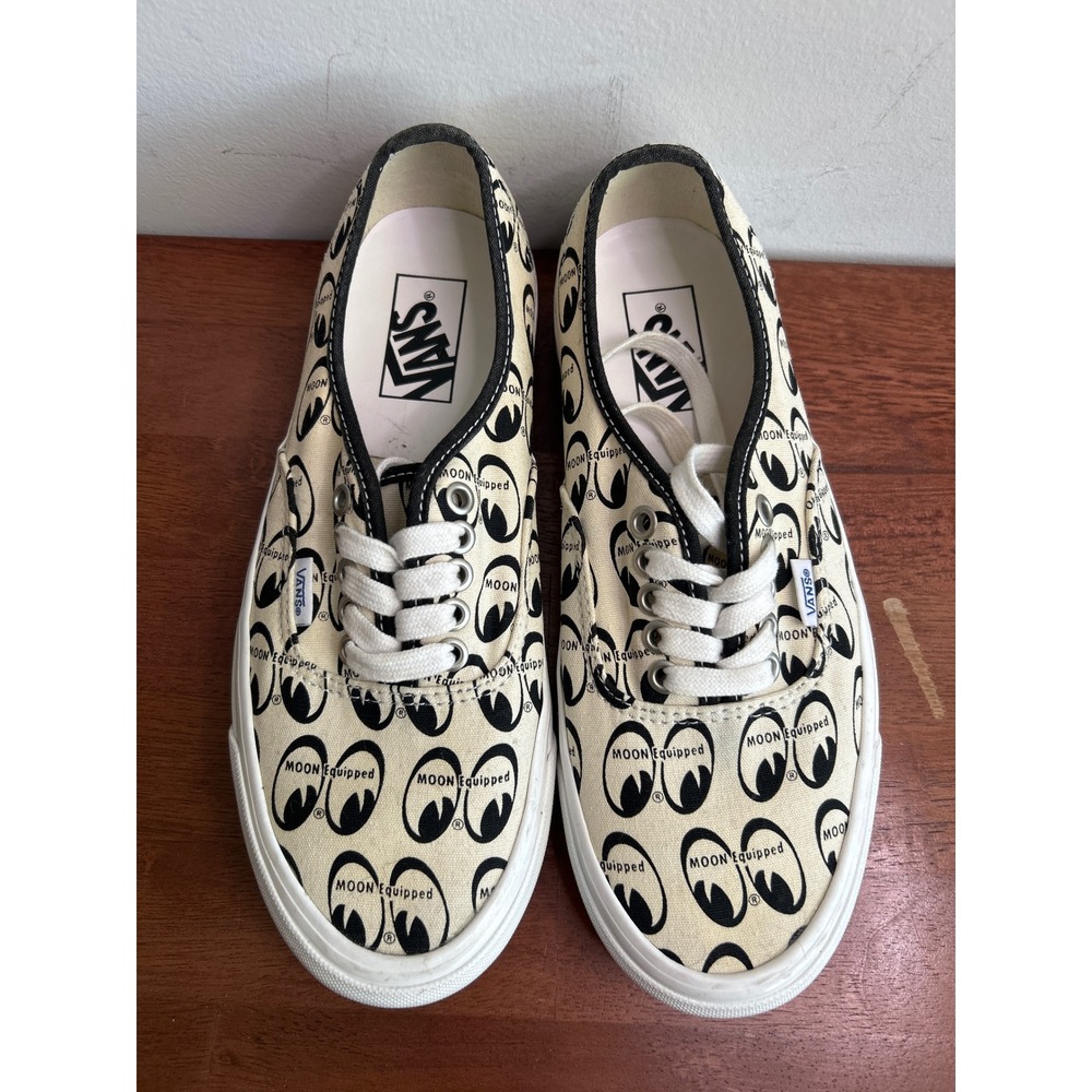 Vans x Mooneyes White Authentic 44 Equipped Canvas Sneakers Mens 7.5 Womens 9